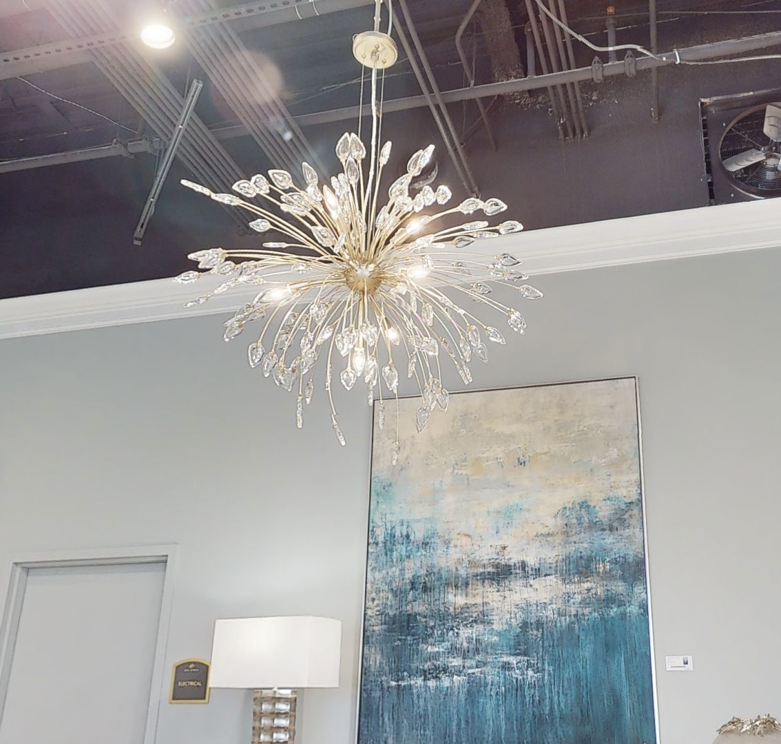 Reveille Crystal Constellation Seven-Light Pendant Chandelier - morylighting