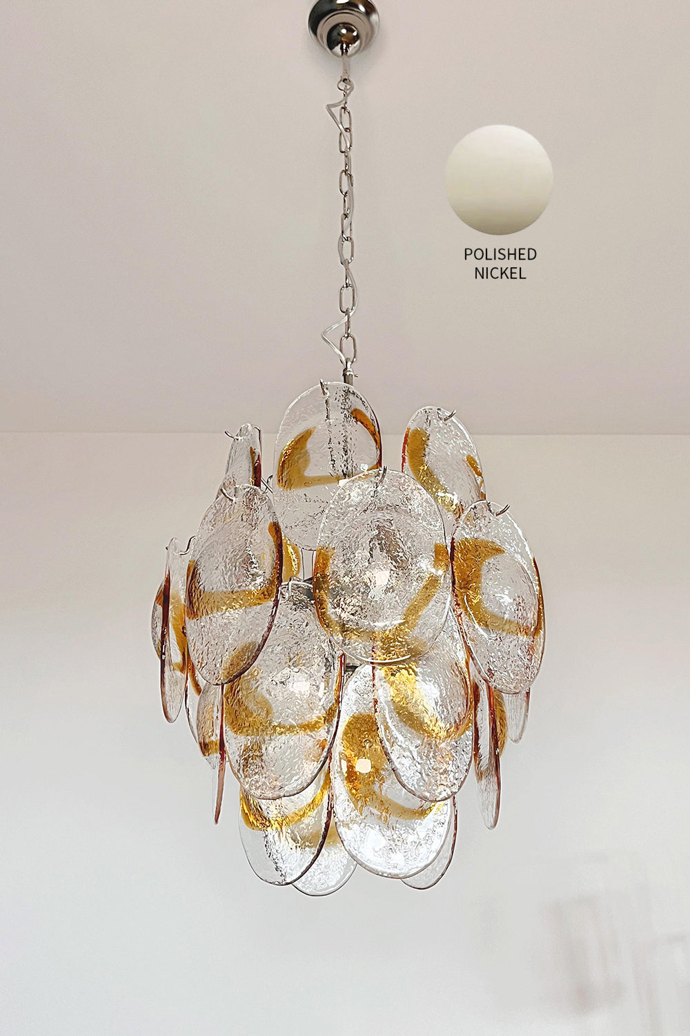 Shell-Shaped Glass Chandelier - view 24 | morylighting
