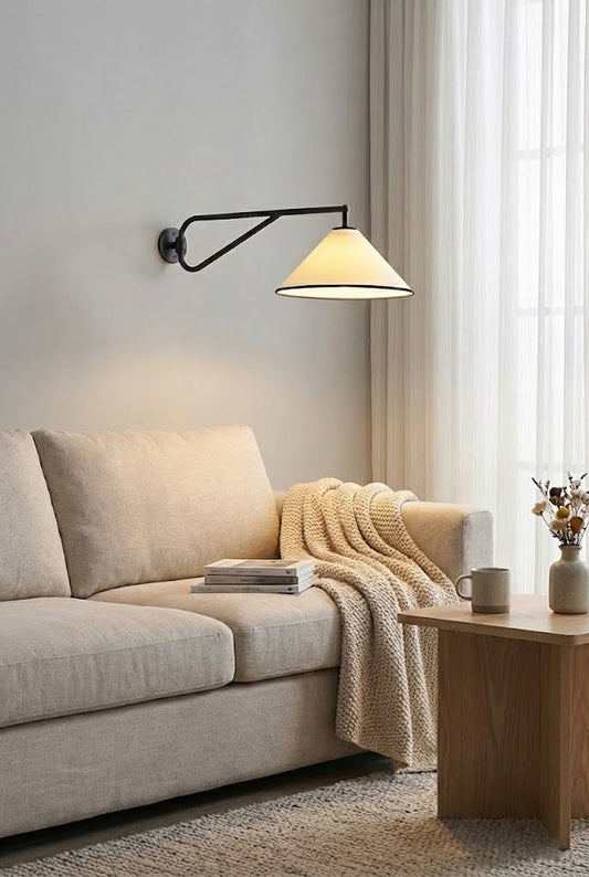 Swing Arm Cone Wall Sconce - view 2 | morylighting