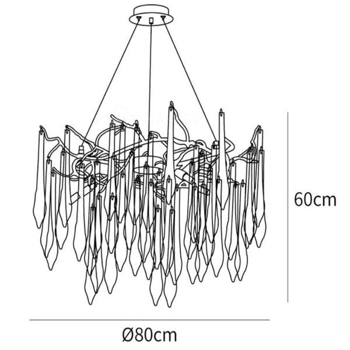 LA Teardrop Crystal Chandelier