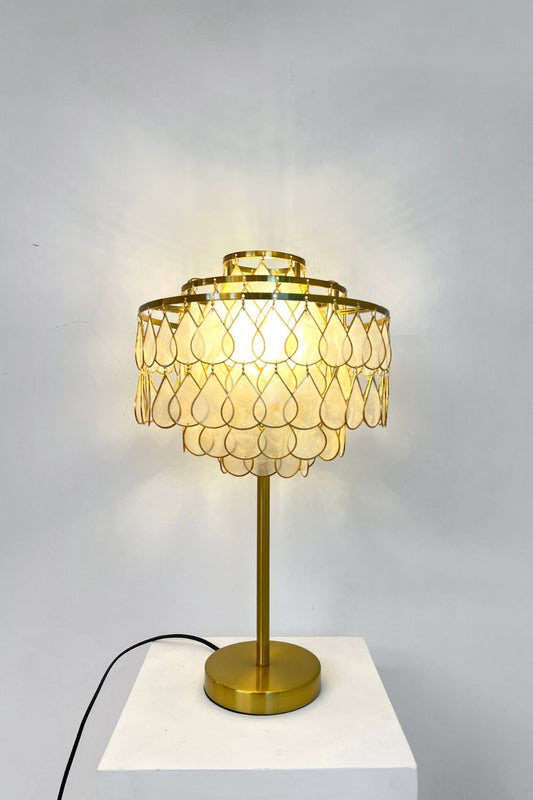 Teardrops Capiz Table Lamp - view 2 | morylighting