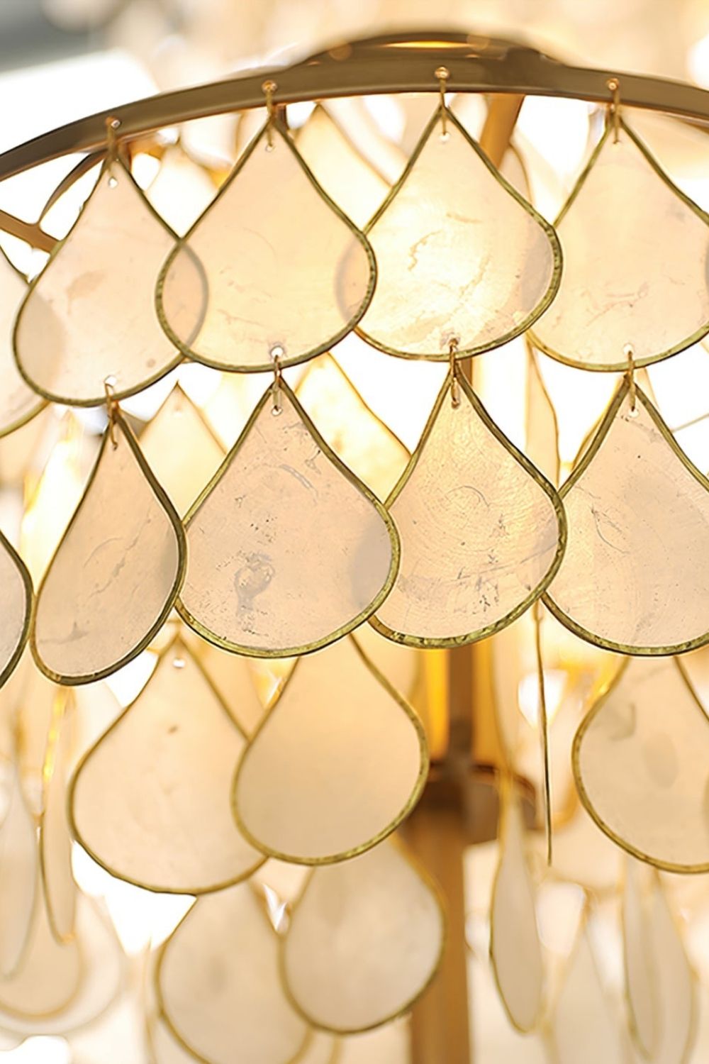 Teardrops Capiz Table Lamp - view 10 | morylighting