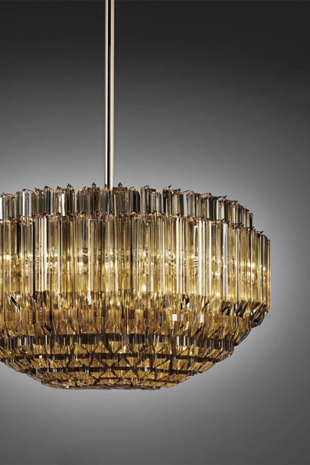 Three-sided Glass Chandelier - view 4 | morylighting