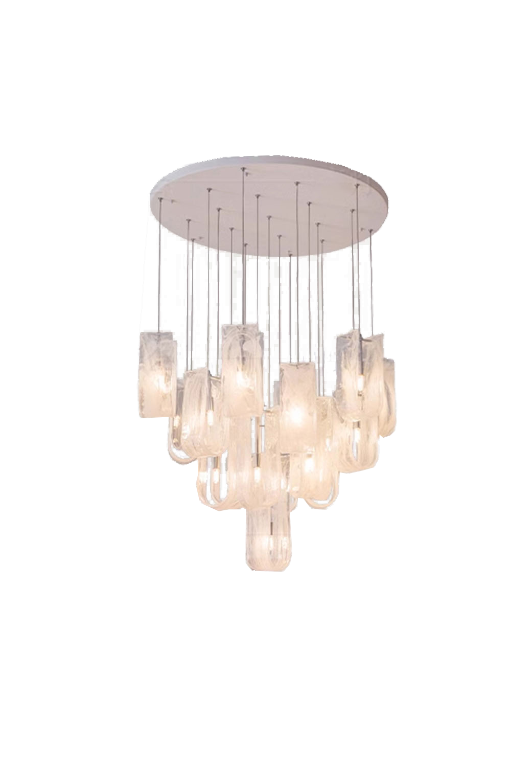 U-shaped Fog Glass Chandelier - view 16 | morylighting