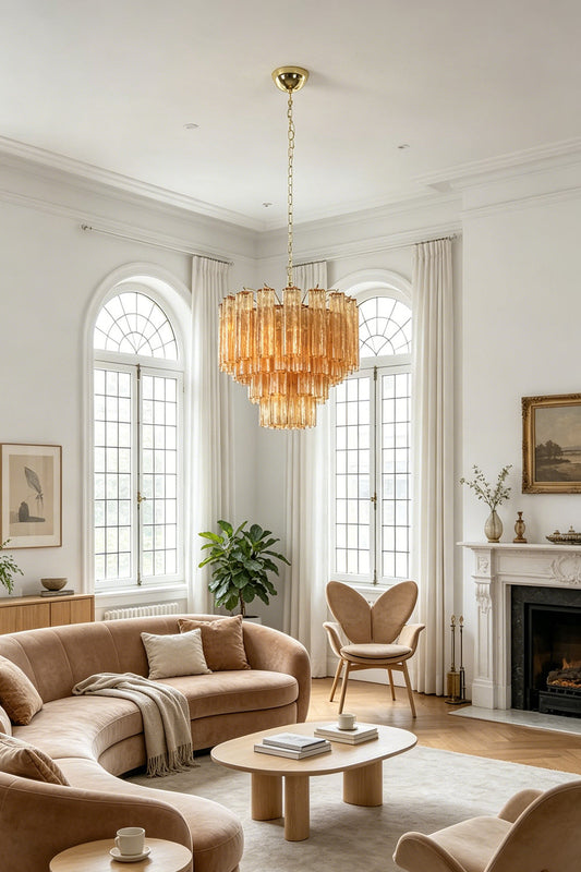 Vellune Cascade Chandelier for Living room | Samu Lamp