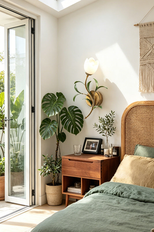 Veridia Metal Wall Sconce for Bedroom | Samu Lamp