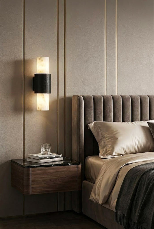 Vertical Alabaster Wall Sconce - view 2 | morylighting