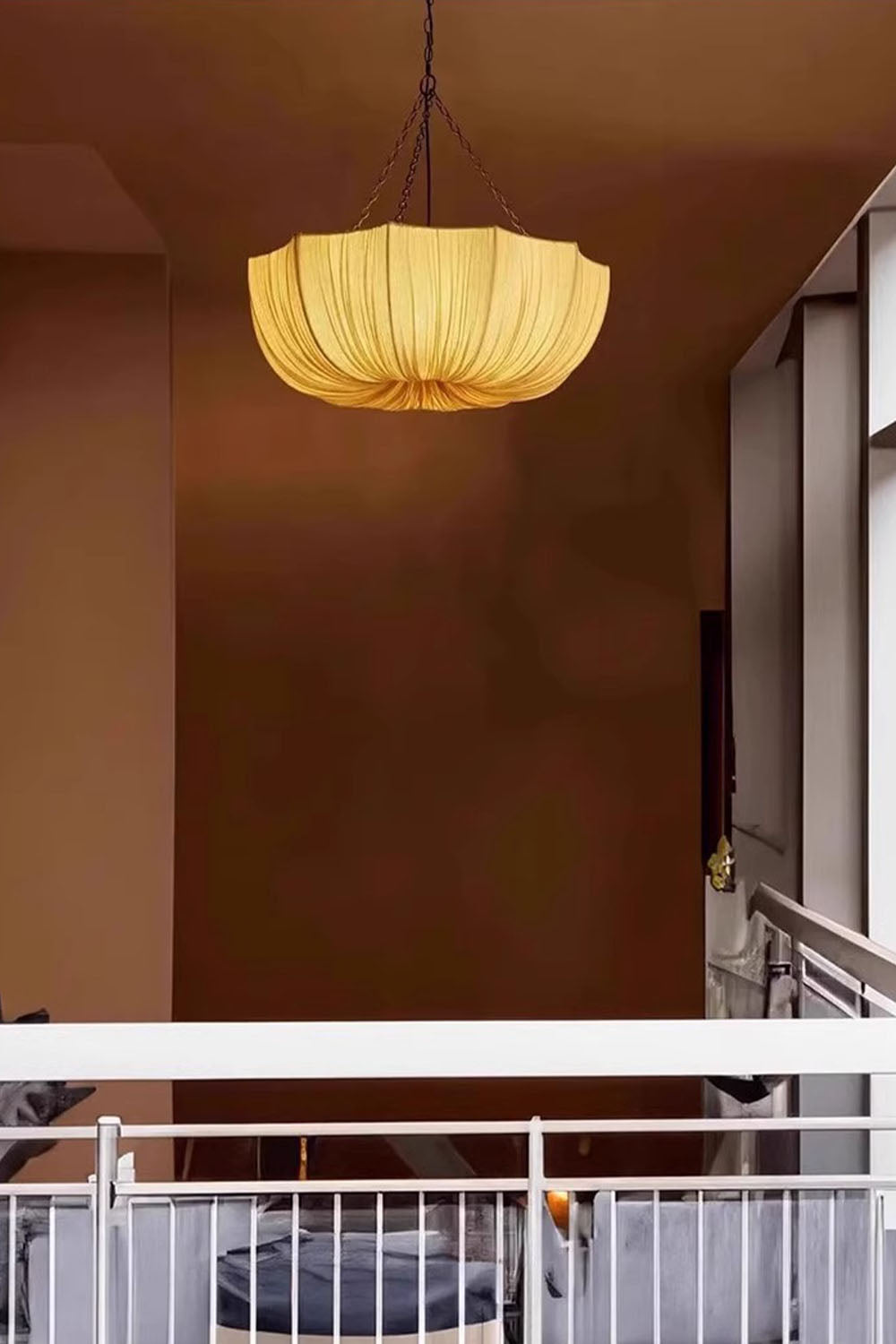 Wave Pleated Fabric Chandelier - view 8 | morylighting