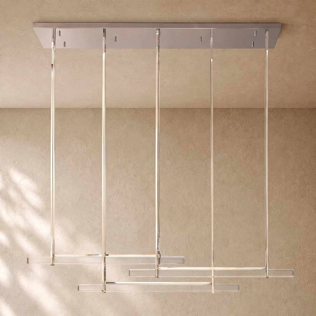 Audubom Crystal Triple Bar Linear Chandelier