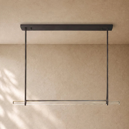 Audubom Crystal Horizontal Single Bar Linear Chandelier
