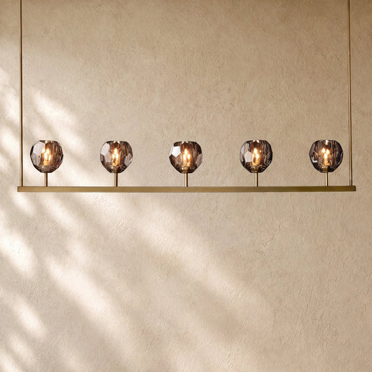 Boulee de Cristal Glass Linear Chandelier 48", 60"