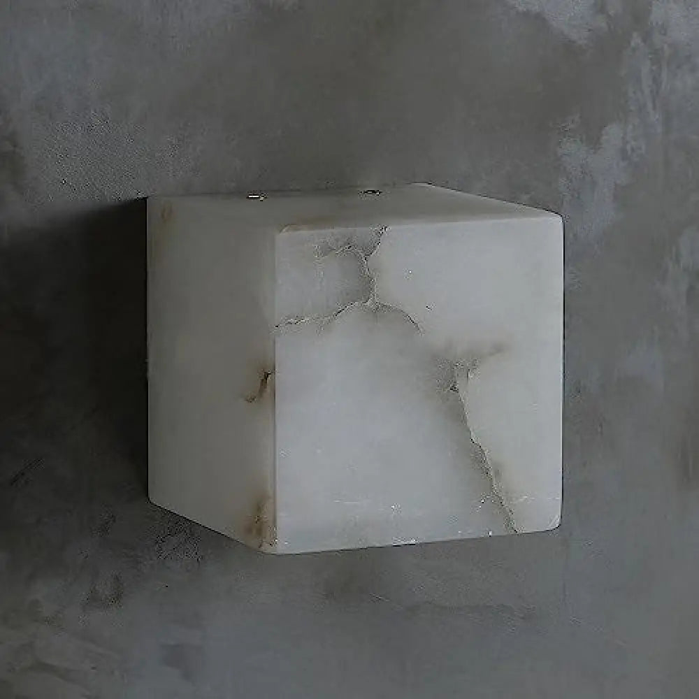 Cube Alabaster Wall Lamp