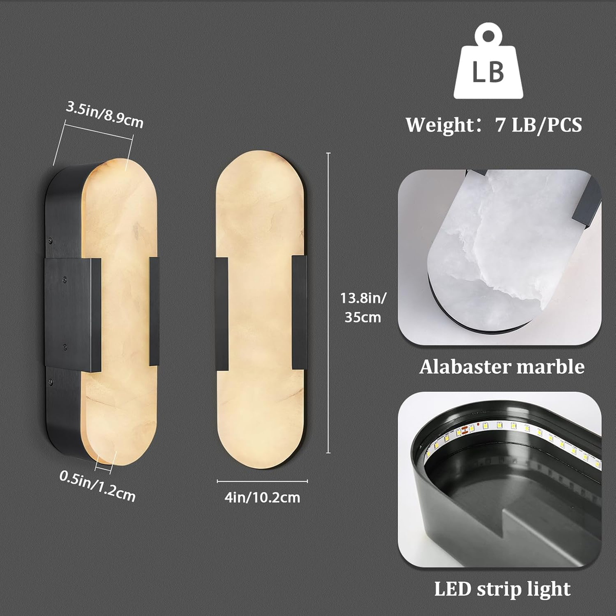 $800+ Purchase Gift | Alabaster Wall Sconce