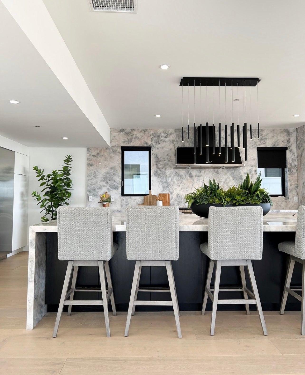 Bellini Rectangular Tubular Pendant Light Chandelier - morylighting