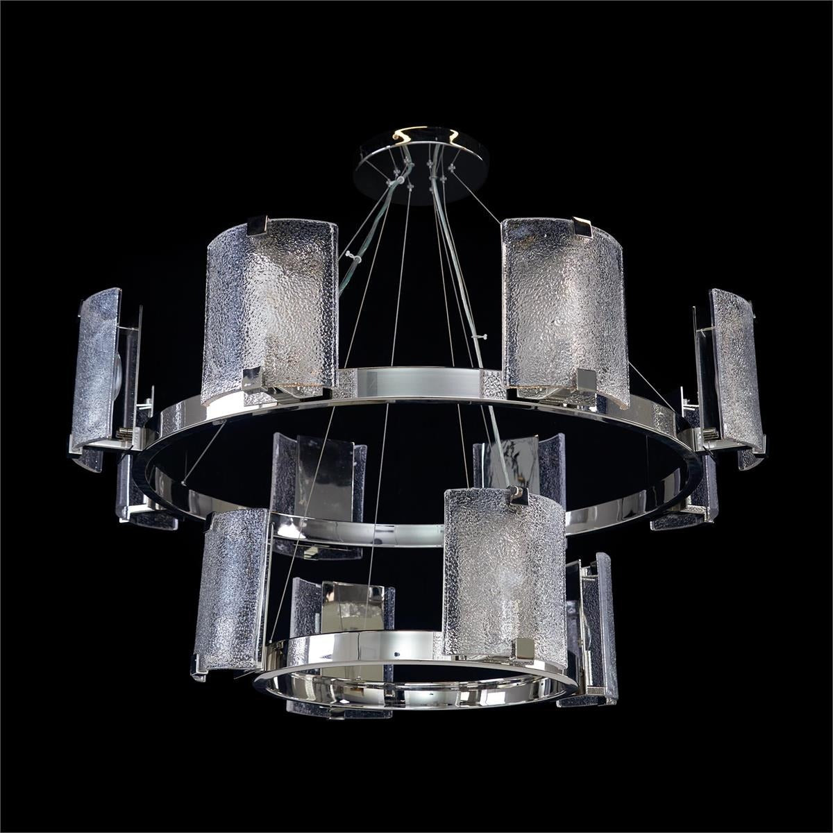 Claritas Ten-Light Horizontal Chandelier, Brass