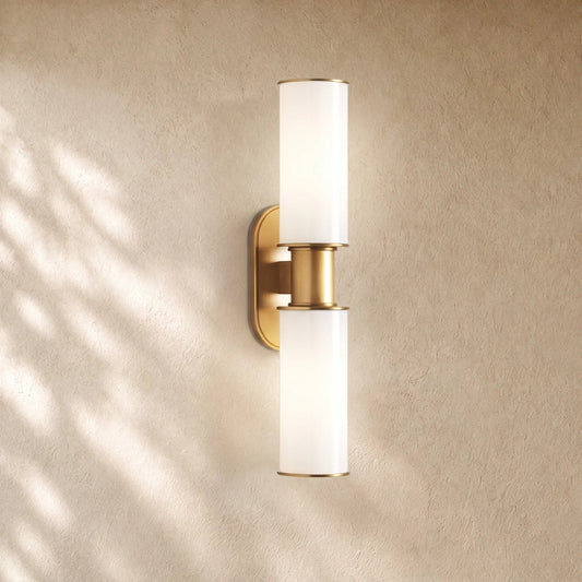 Harlins Modern Milk Glass 2-Light Wall Sconce