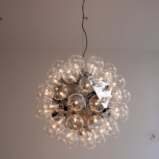 Clustered Clear Glass Globe Chandelier