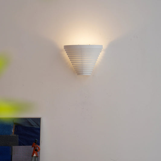 Tiered White Indirect Wall Sconce