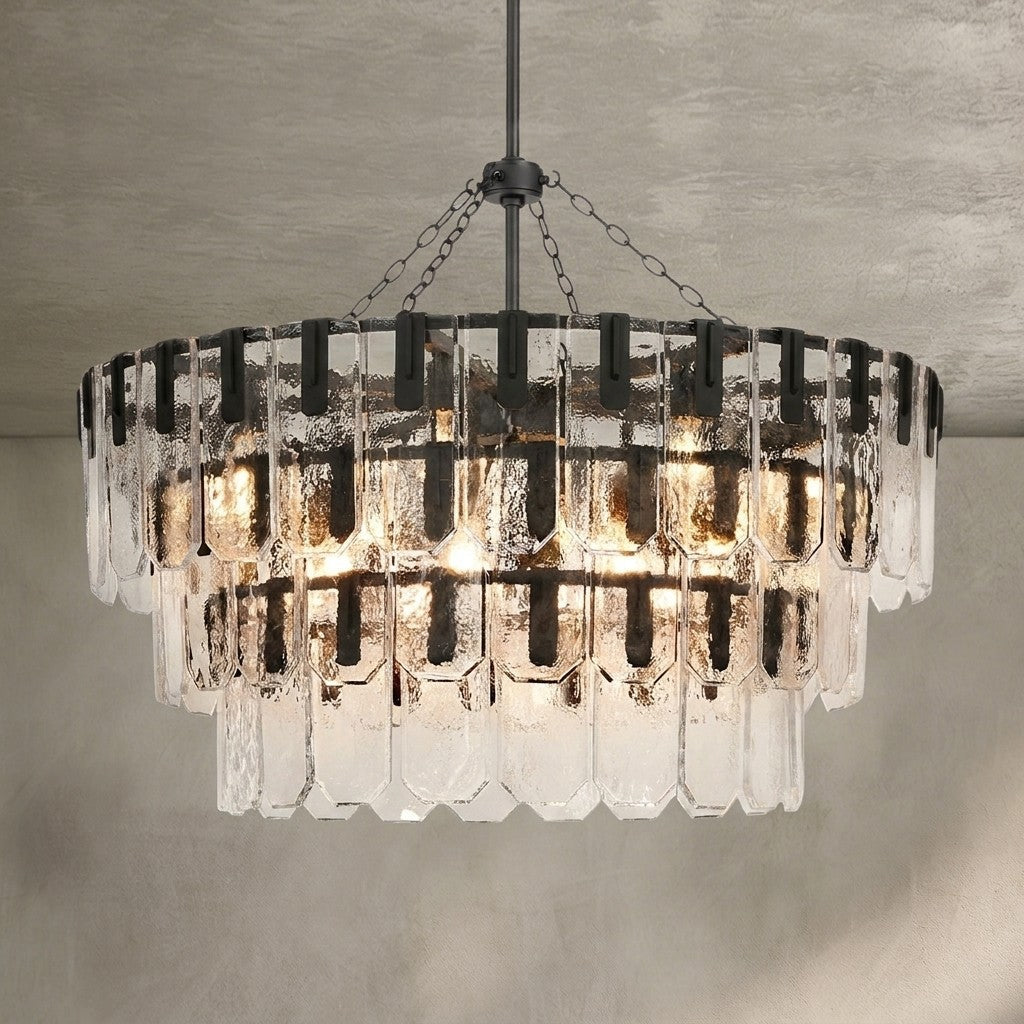 Nadia Glass Chandelier 30" 41"