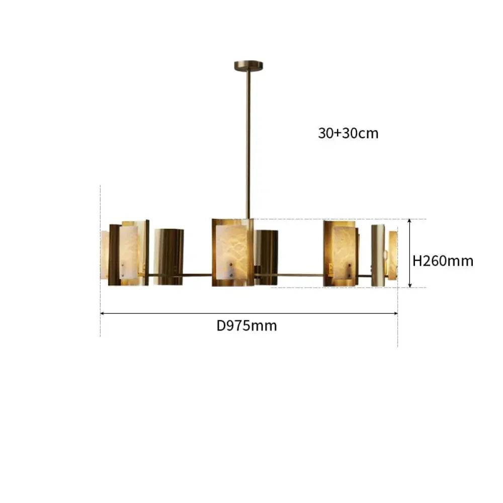 Spanish Alabaster Linear Chandelier