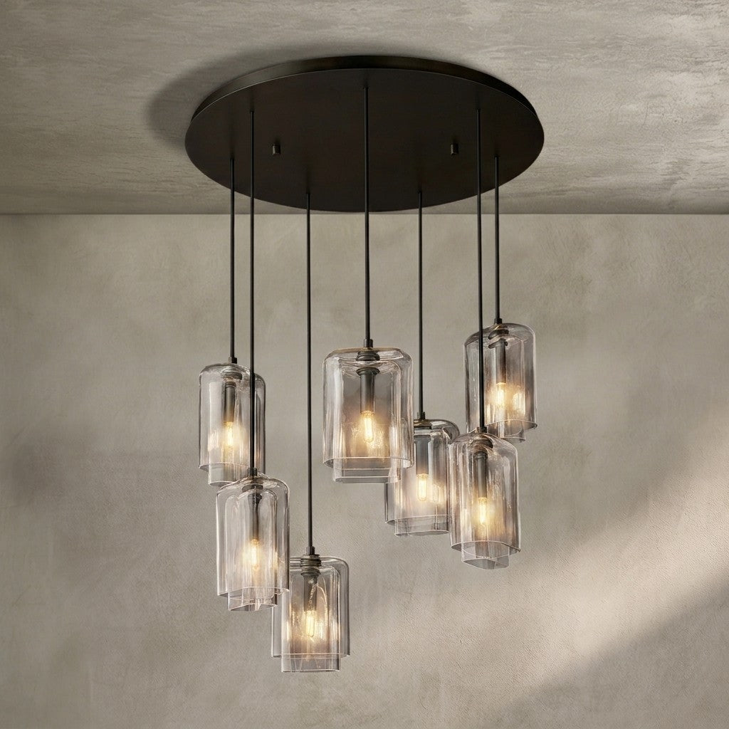 Lcaver Clear Glass Cluster Chandelier