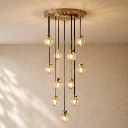 Pearly Round Chandelier