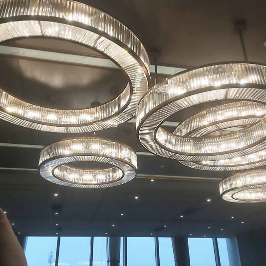 Round ceiling crystal chandelier