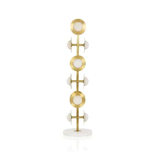 Sculptural Alabaster & Brass Floor Lamp