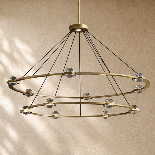 Ecletant Two-Tier Round Chandelier