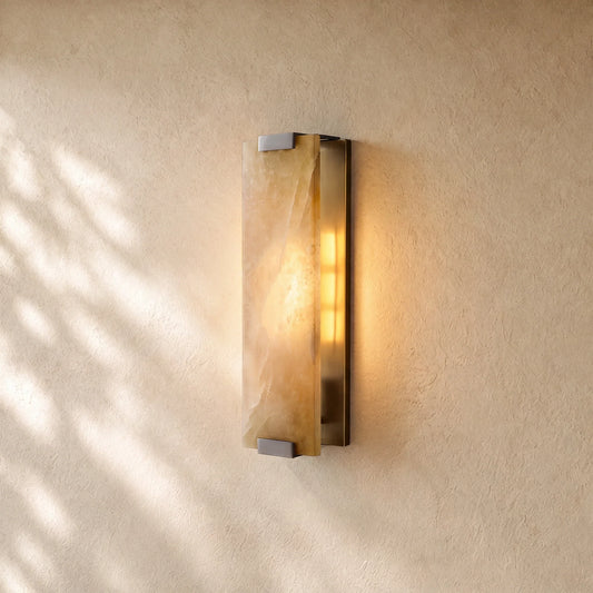 Hand-Carved Alabaster Sconce
