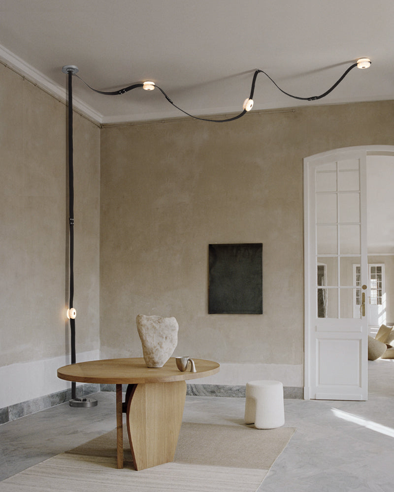 Mini Alabaster Floor-to-Ceiling Lighting