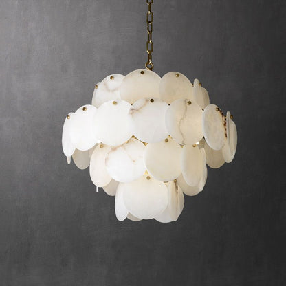 Morylighting Grand Tiered Alabaster Round Chandelier - Background Shot