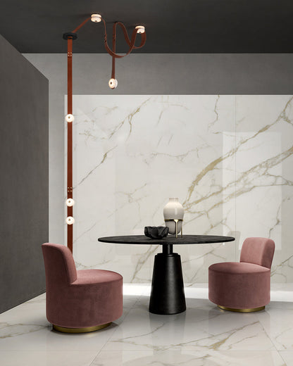 Mini Alabaster Floor-to-Ceiling Lighting