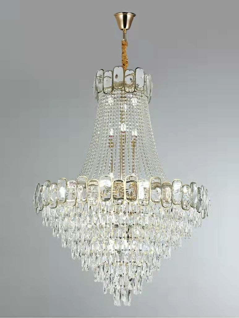 Morylighting Grand Radiance Round K9 Crystal Chandelier - Background Shot
