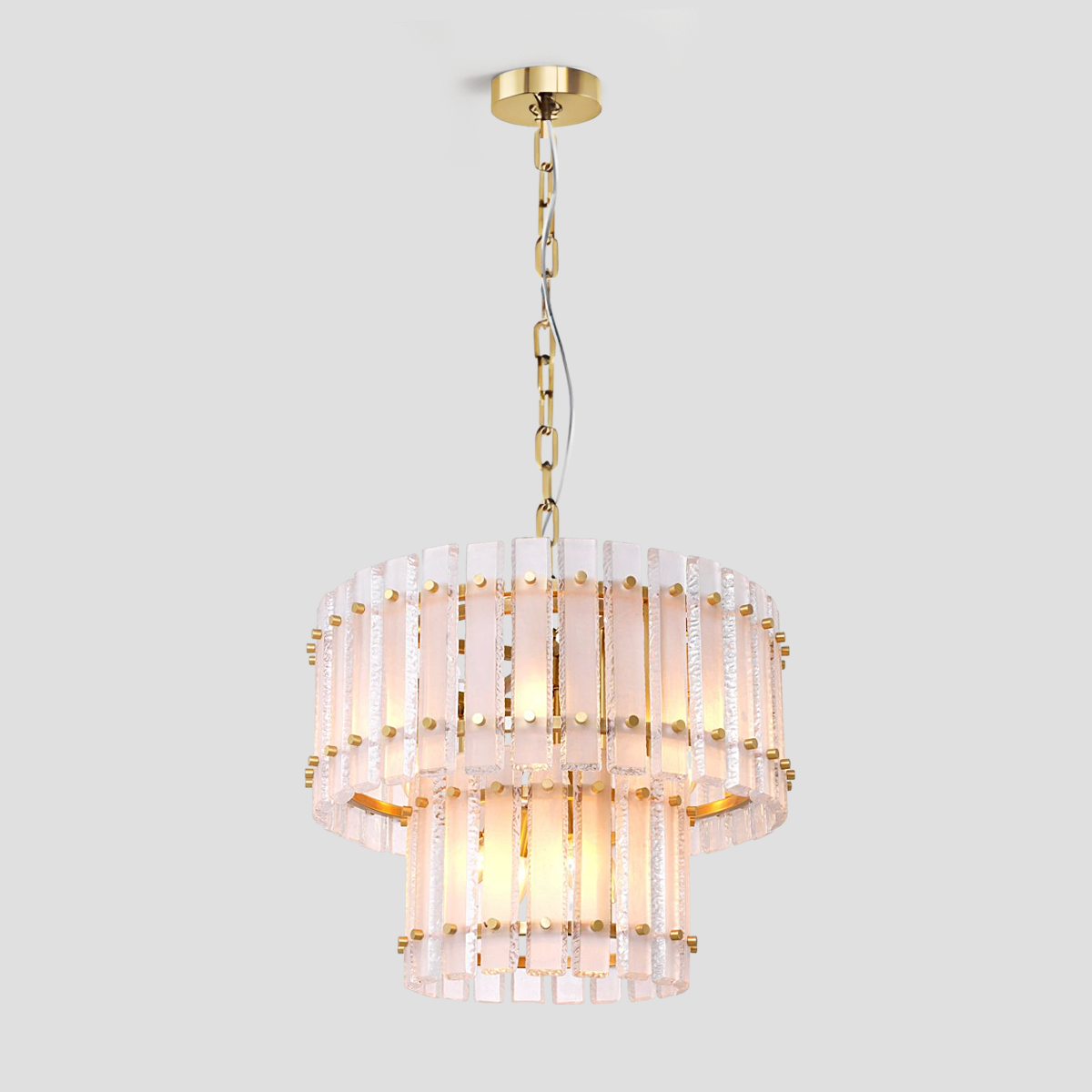 Morylighting Grandeur Radiance 2-Tier Glass Chandelier - Background Shot