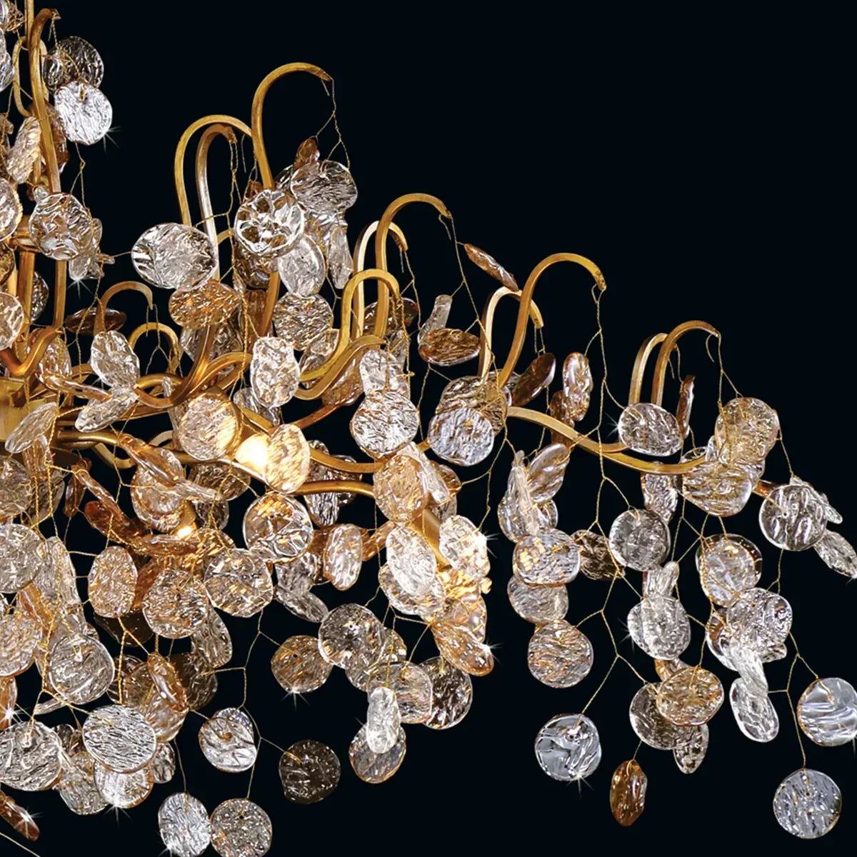 Lignia Branch Round Multi-tier Chandelier 33Light 47"W - morylighting