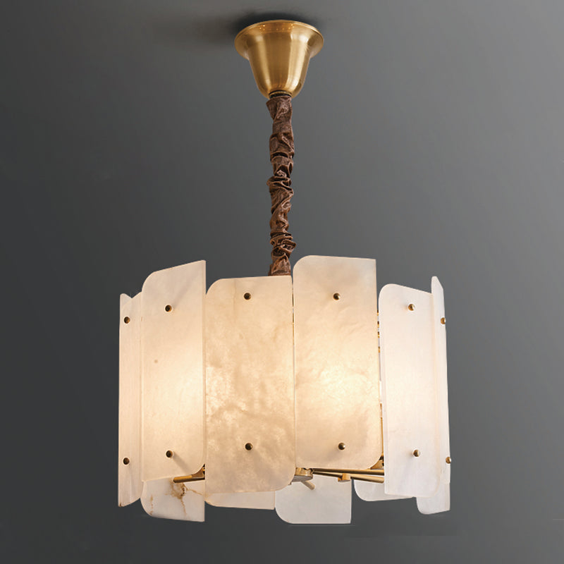 Lorry Alabaster Round Chandelier 20" 31"