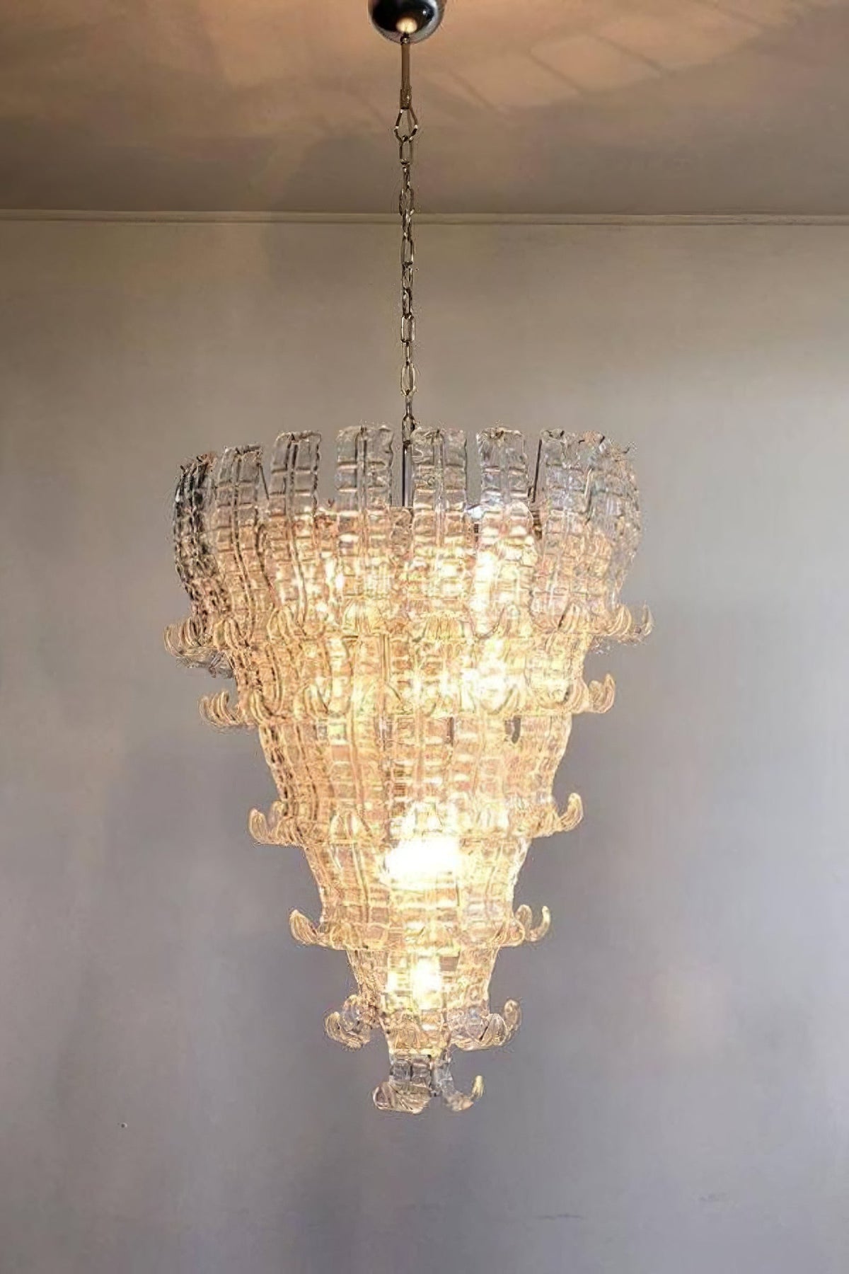 Grand Art Felci Leaf Glass Chandelier - view 2 | morylighting