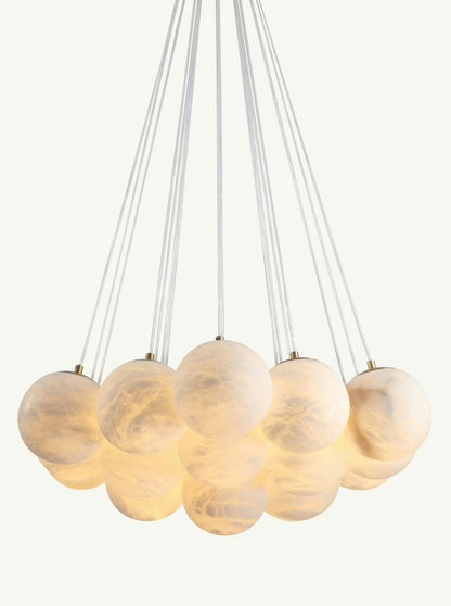 Aspen Alabaster 19 Light Chandelier 33.5"