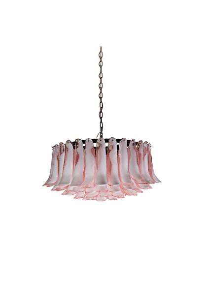 1990s Italian Art Pink Flower Chandelier | morylighting