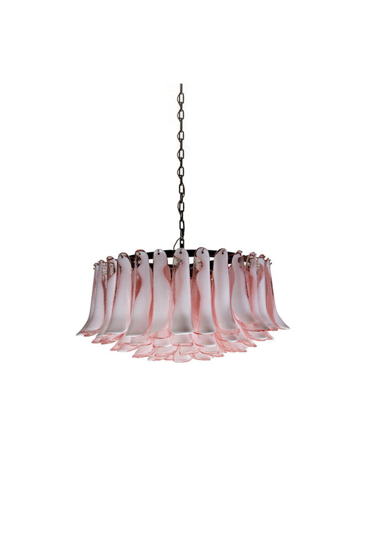 1990s Italian Art Pink Flower Chandelier | morylighting