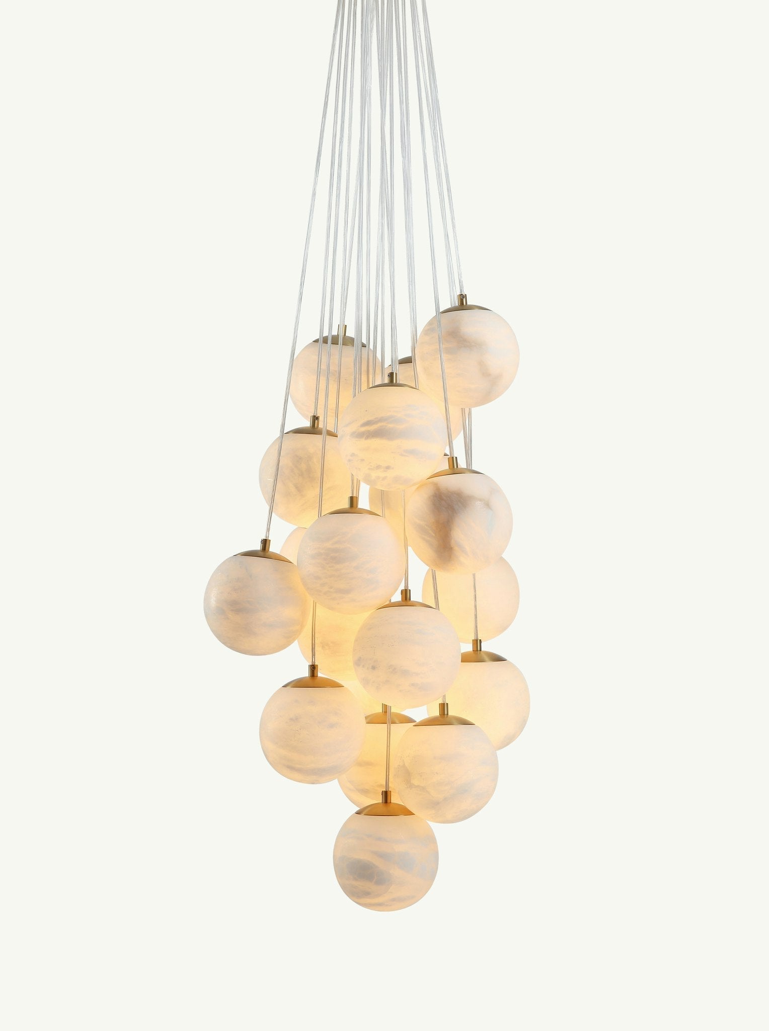 Aspen Alabaster 19 Light Chandelier 33.5"