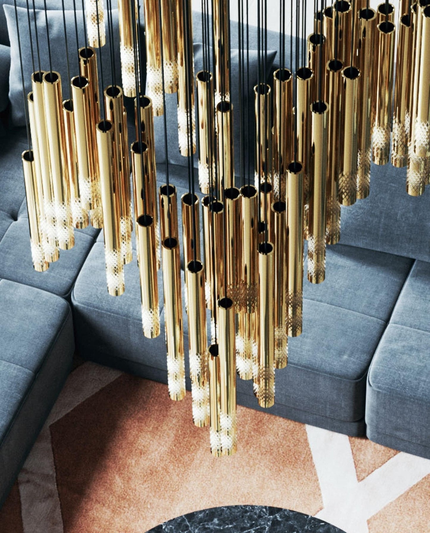Galaxy Symphony Orchestra Meteor Shower Crystal Spiral Chandelier