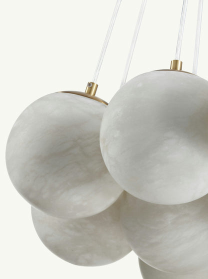 Aspen Alabaster 19 Light Chandelier 33.5"