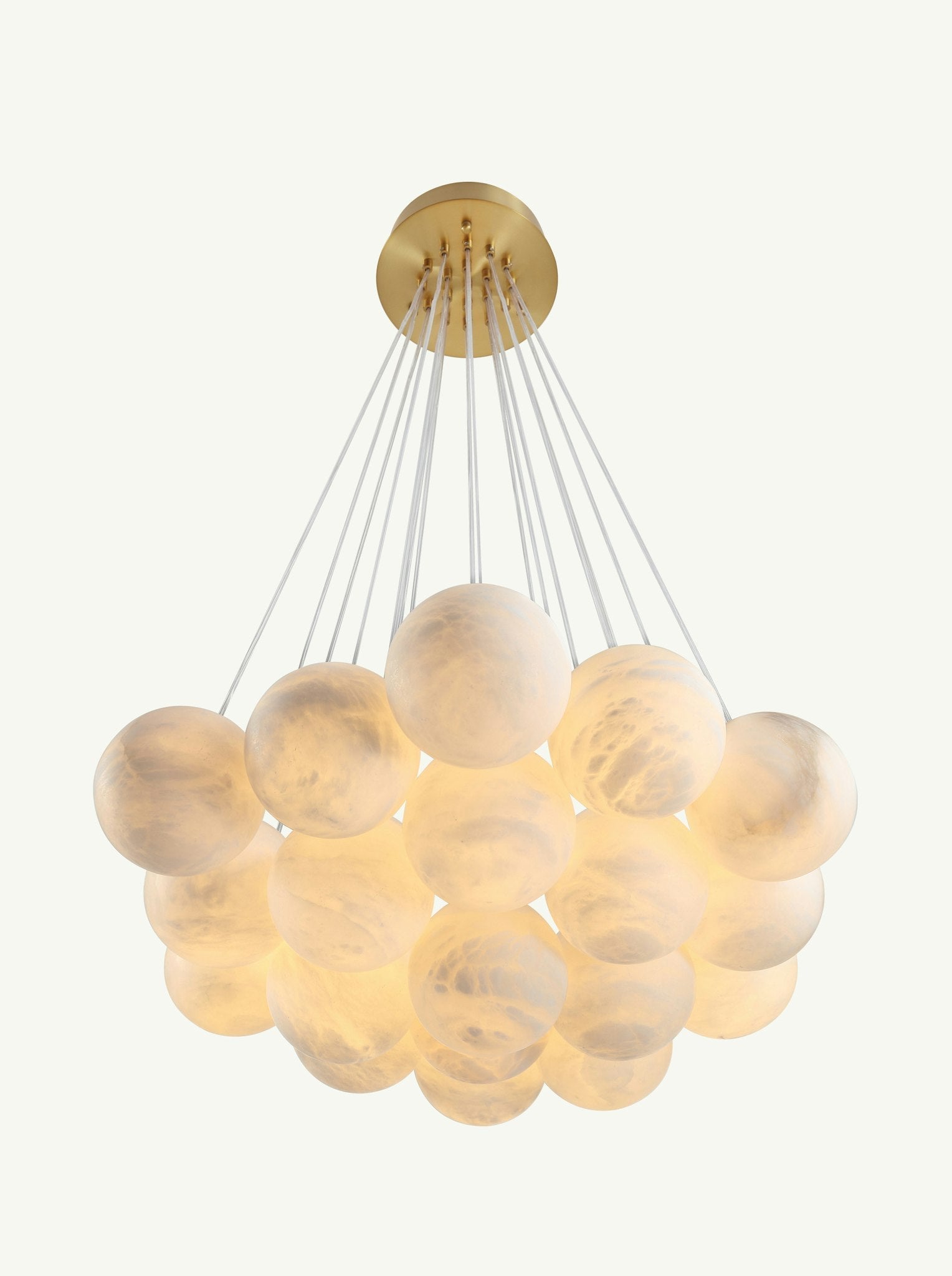 Aspen Alabaster 19 Light Chandelier 33.5"