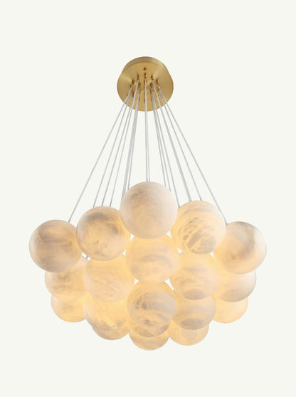 Aspen Alabaster 19 Light Chandelier 33.5"