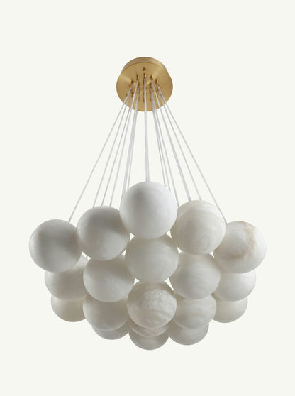 Aspen Alabaster 19 Light Chandelier 33.5"