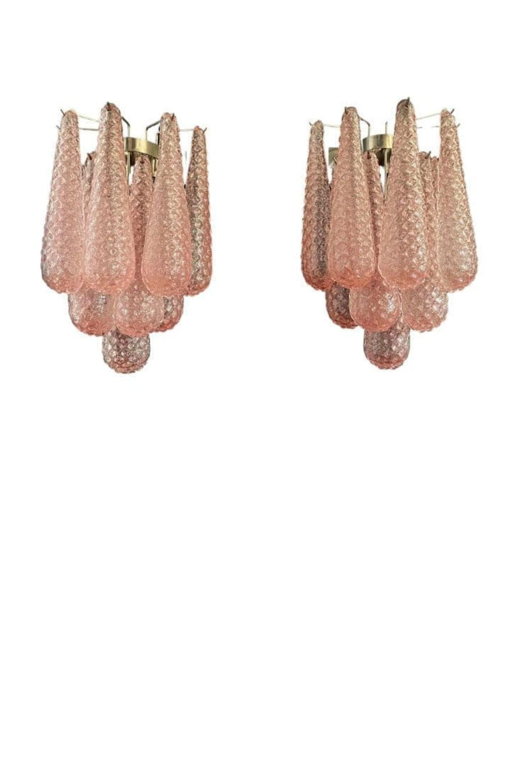 1970s Pink Art Glass Petal Wall Lamp - view 14 | morylighting