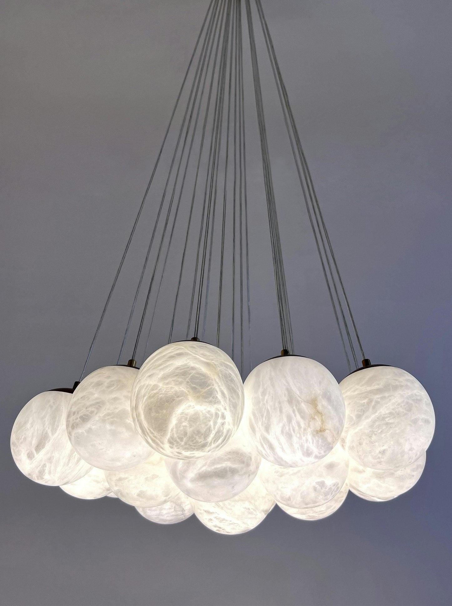 Aspen Alabaster 19 Light Chandelier 33.5"