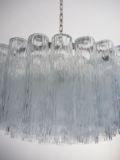 Murano Chandelier – 101 Tuber – Textured – Transparent